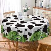 Lofaris Cute Cow Pattern With Grass Round Tablecloth